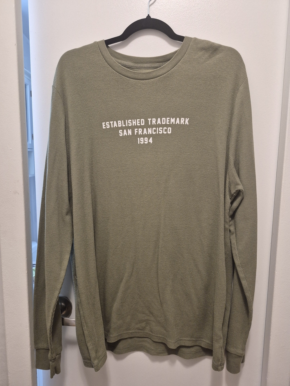 Old Navy Olive Green Crewneck Waffle Knit Sweater